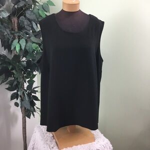Maggie Barnes 3X black tank top with keyhole back